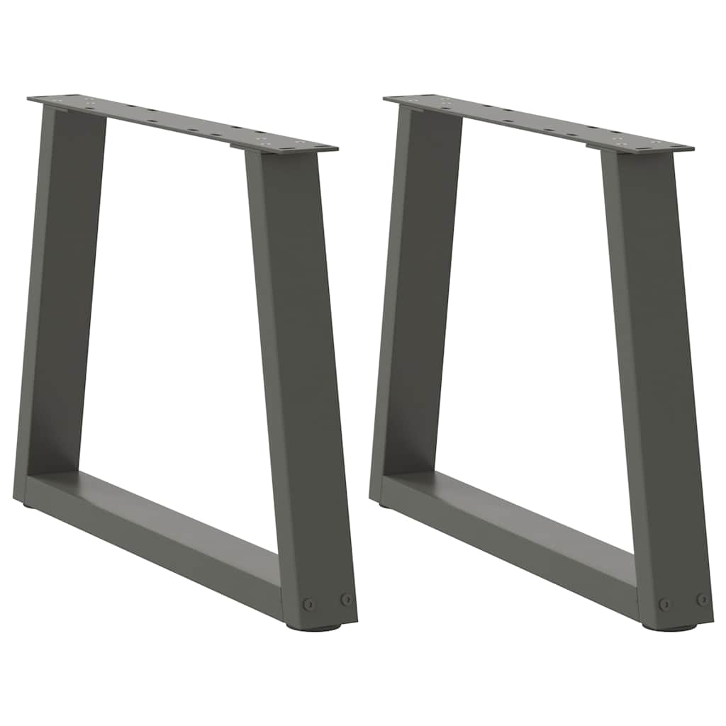 Dining Table Legs V-Shape 2 pcs Anthracite 70x(42-43.3) cm Steel