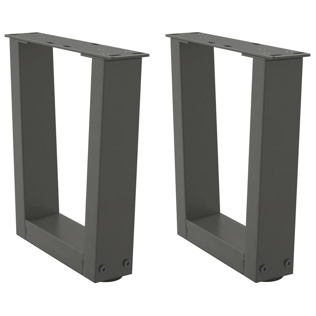 Dining Table Legs V-Shape 2 pcs Anthracite 40x(30-31.3) cm Steel