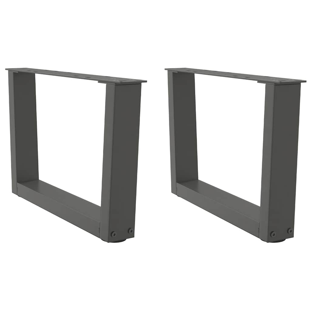 Dining Table Legs V-Shape 2 pcs Anthracite 50x(30-31.3) cm Steel