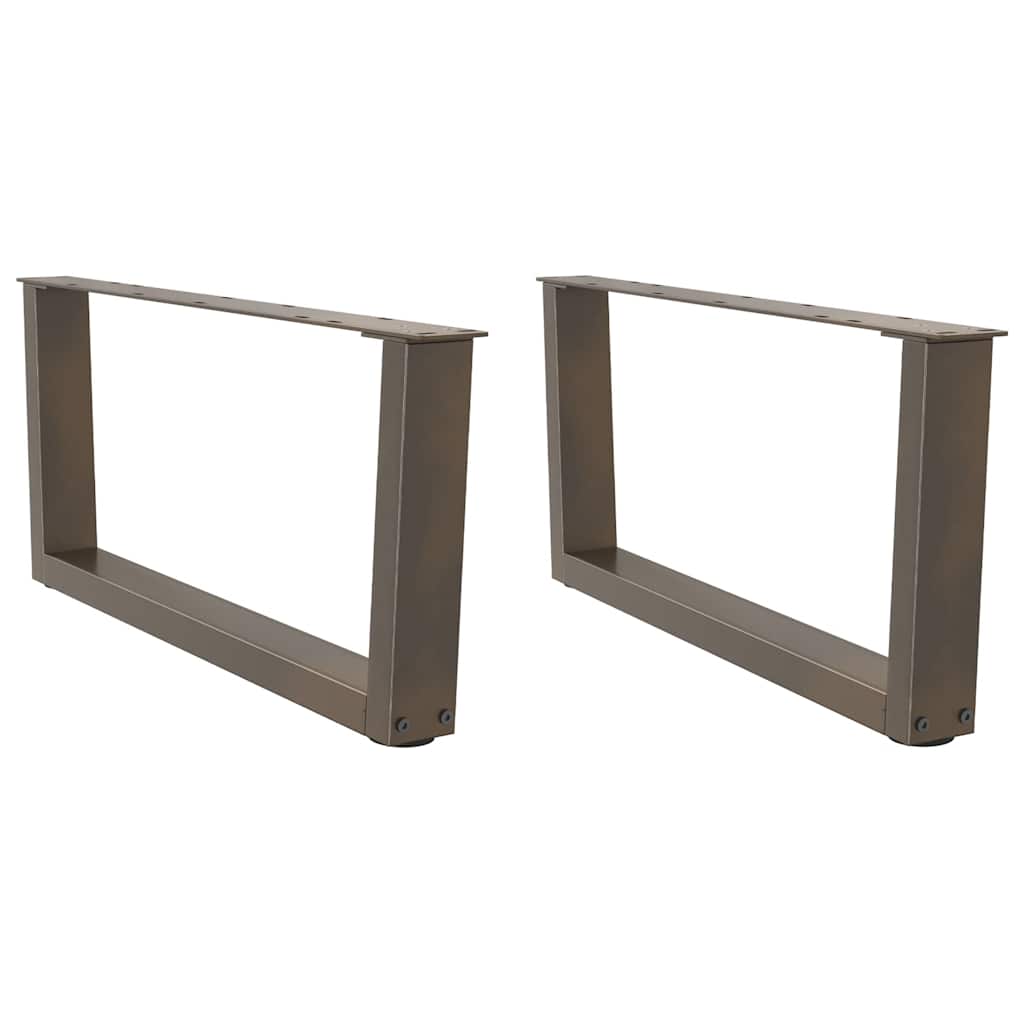 Dining Table Legs V-Shape 2 pcs Natural Steel 70x(30-31.3) cm Steel
