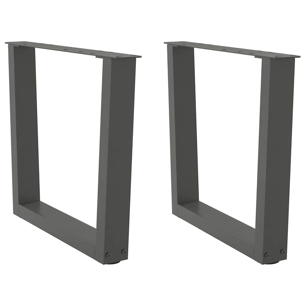 Dining Table Legs V-Shape 2 pcs Anthracite 50x(42-43.3) cm Steel