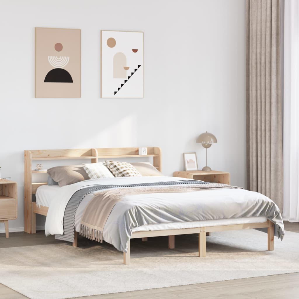 Bedframe 150x200cm King Size Solid Wood Pine