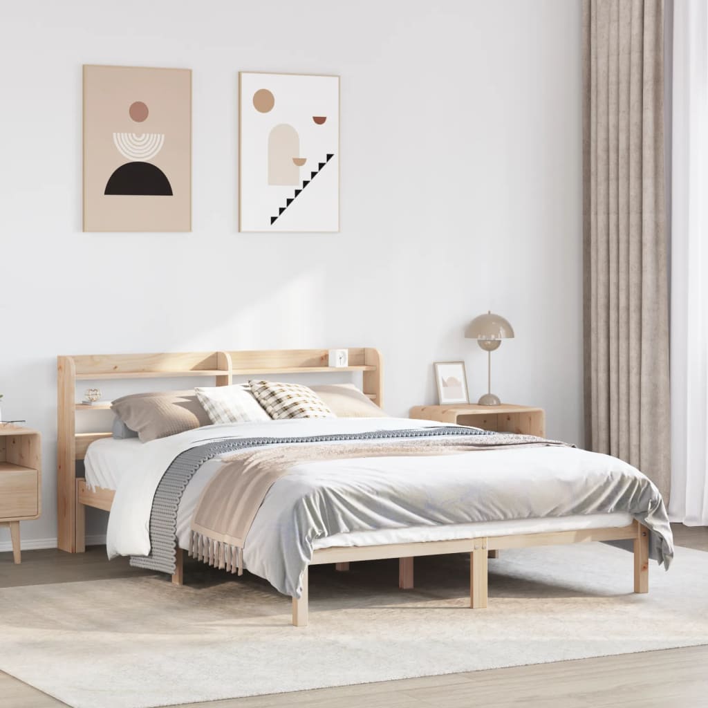 Bedframe 160x200cm Solid Wood Pine