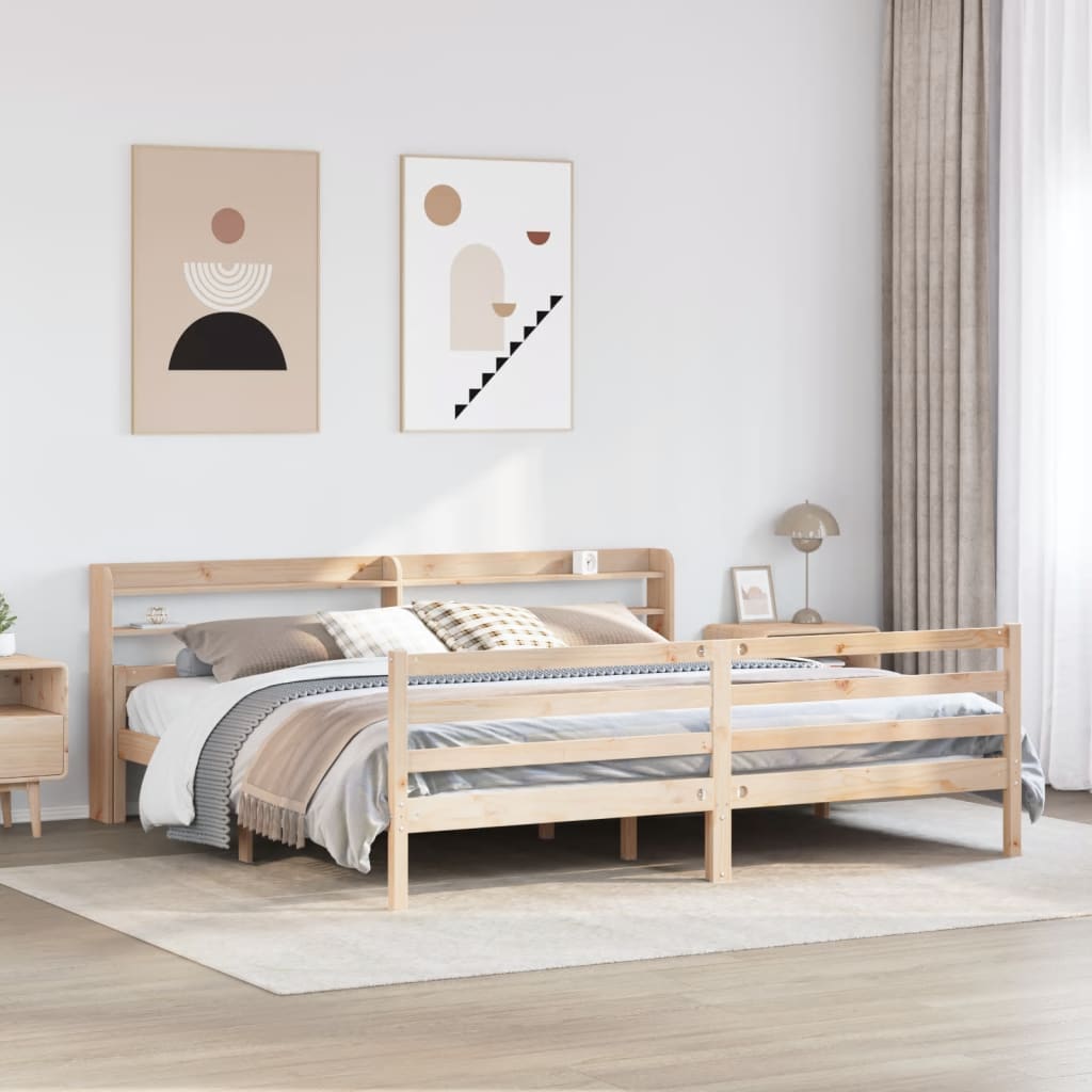 Bedframe with Headboard 200x200cm