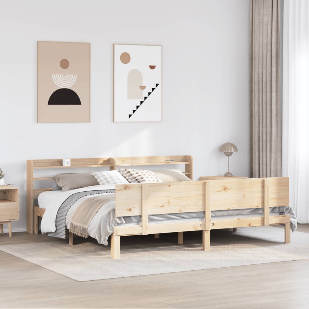 Bedframe with Headboard 200x200cm