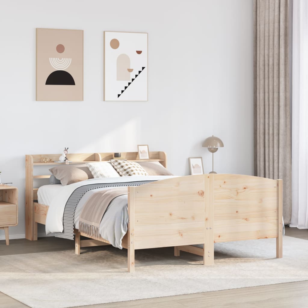 Bedframe 135x190cm Double Solid Wood Pine