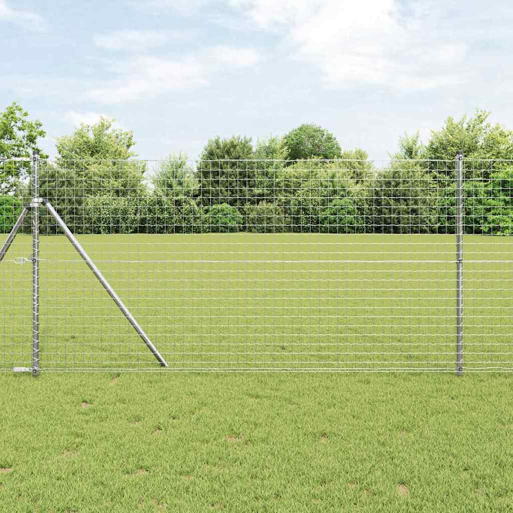 Euro Fence with 7 Posts 1.4x10 m Galvanised Steel