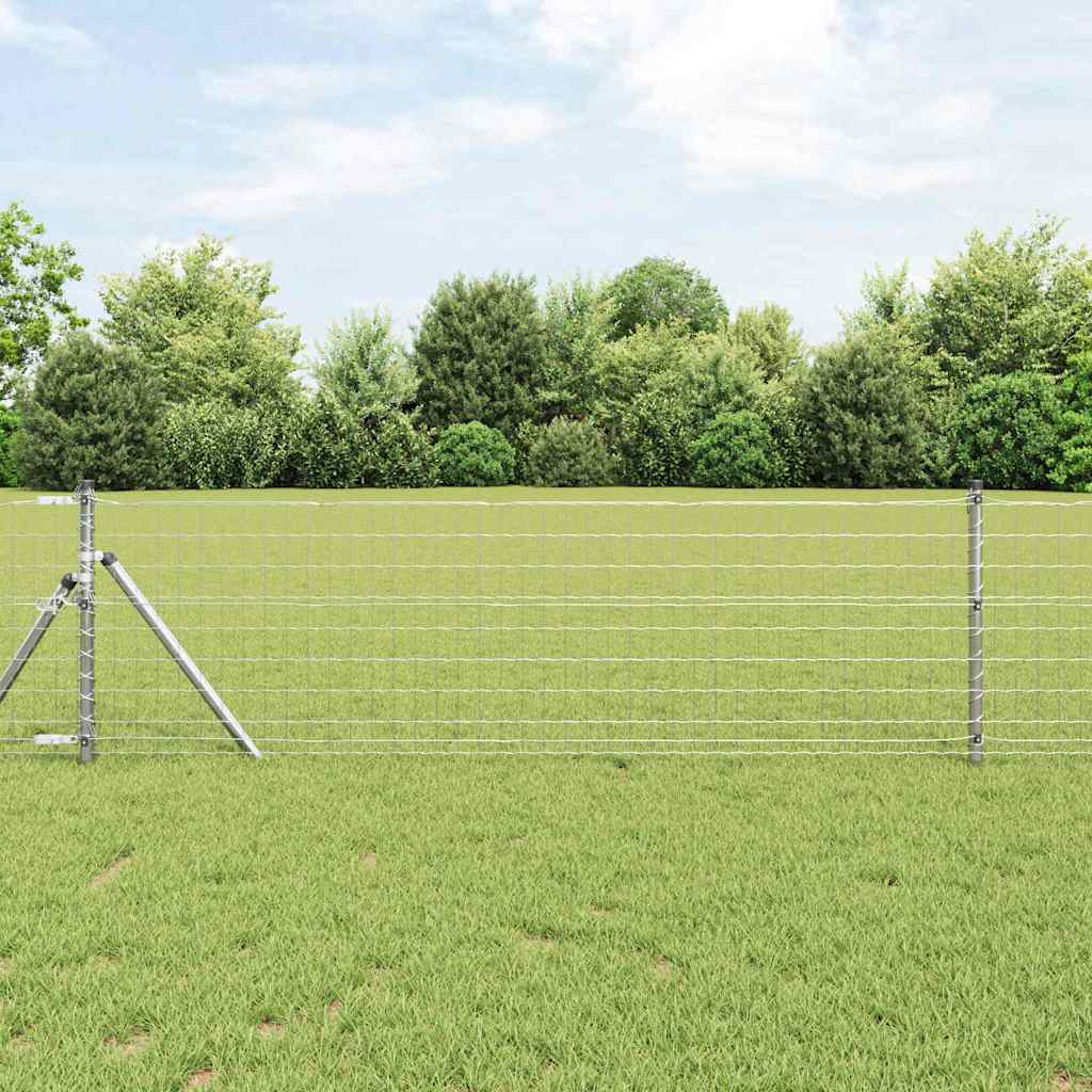 Euro Fence with 7 Posts 0.6x10 m Galvanised Steel