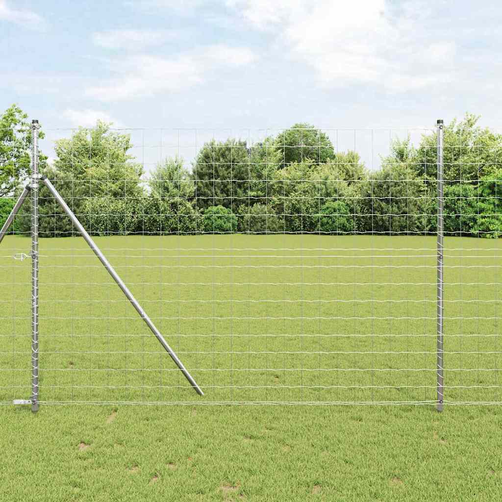 Euro Fence with 7 Posts 1.5x10 m Galvanised Steel
