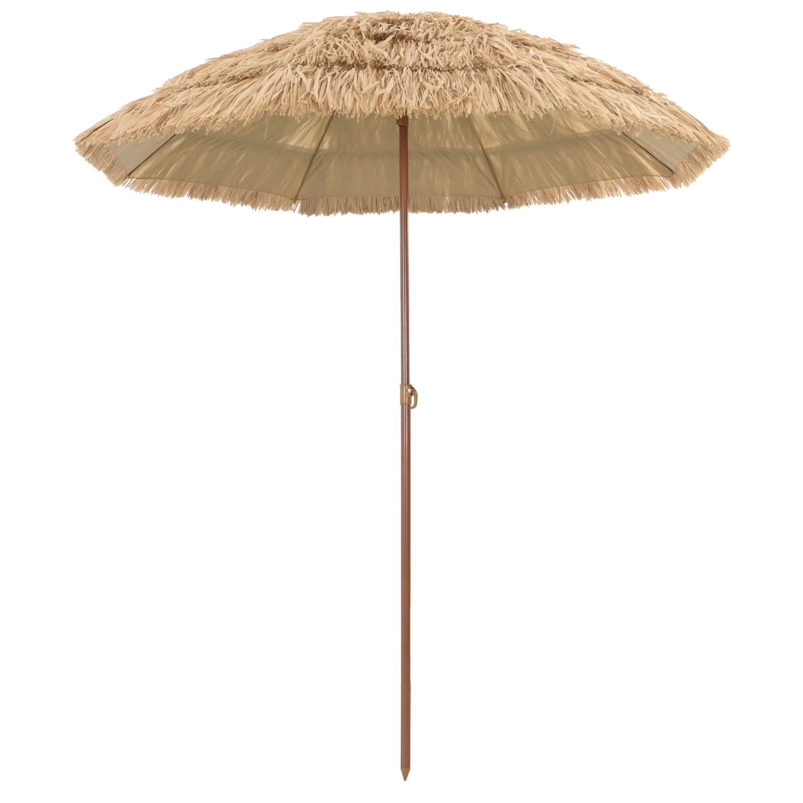 BRLRIDG Beach Parasol 160x160x196 cm Polyester and Steel - Natural