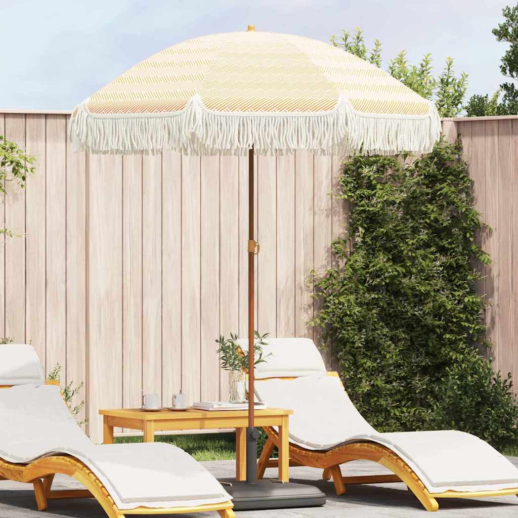 BRLRIDG Beach Parasol and White 160x160x196 cm - Yellow