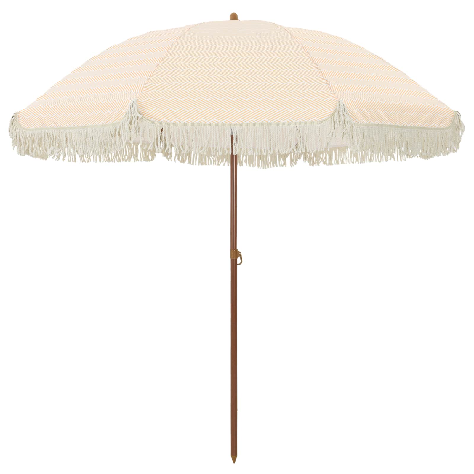 BRLRIDG Beach Parasol and White 205x205x210 cm - Yellow