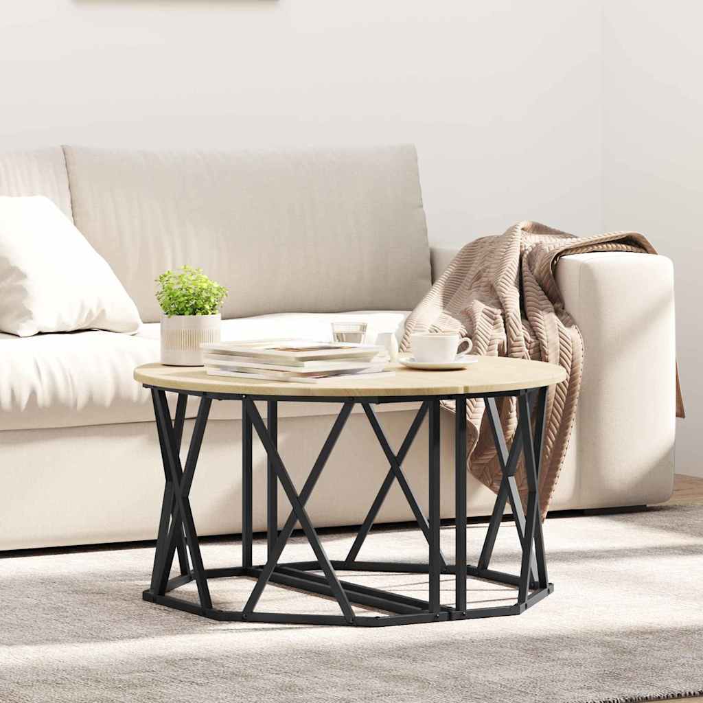 Coffee Table Sonoma Oak Engineered Wood 80 x 80 x 42 cm