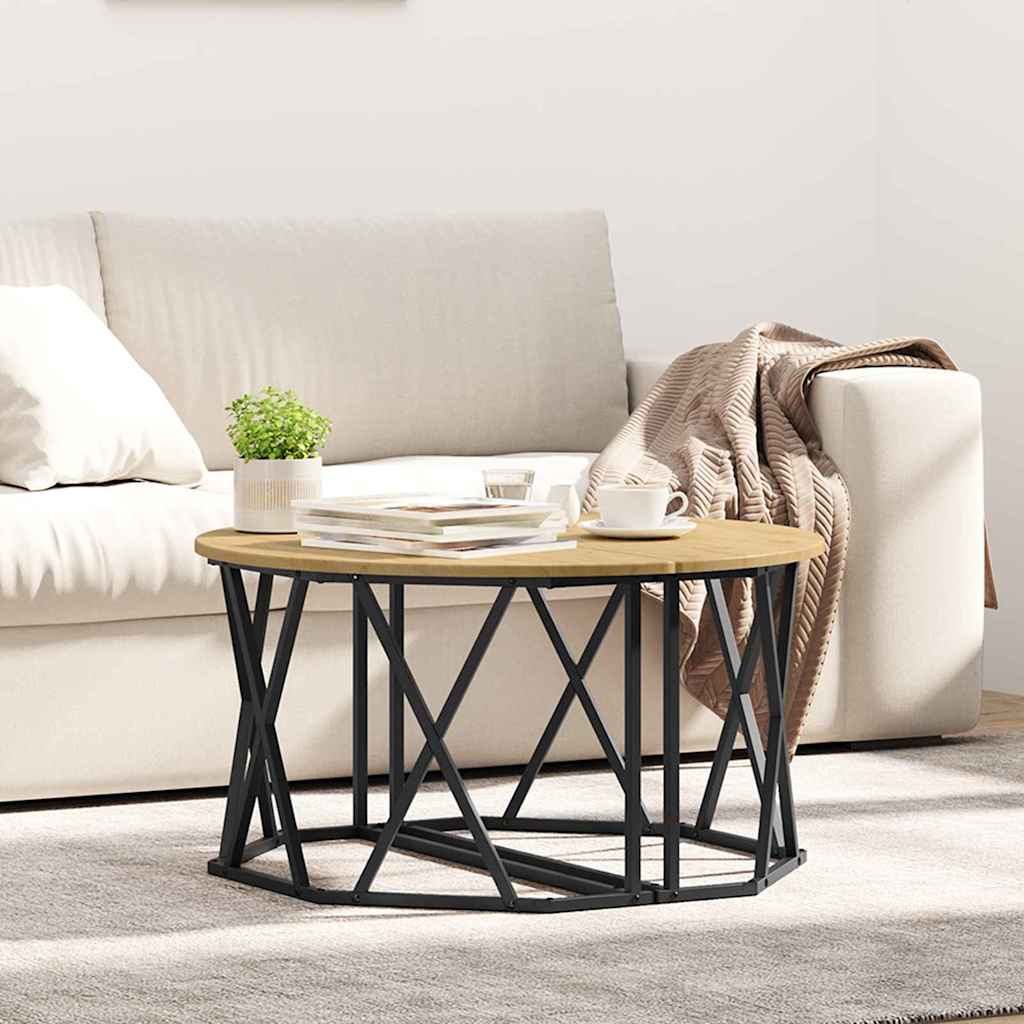 Coffee Table Artisan Oak 31.5x31.5x16.5 inches Made from Engineered Wood