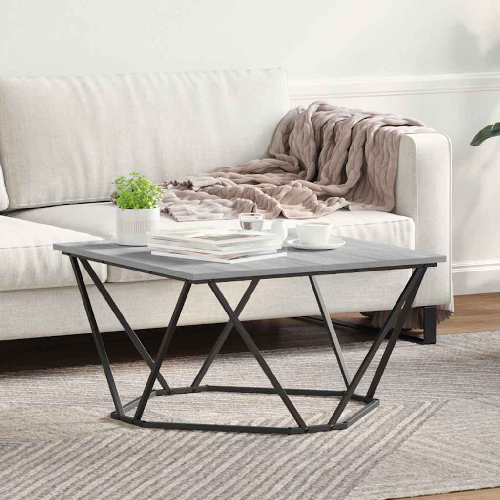 Coffee Table Grey Sonoma 80x80x45 cm Engineered Wood