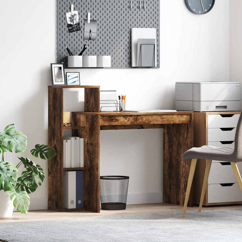 Writing Desk Smoked oak Particle board Medium Writing Desk