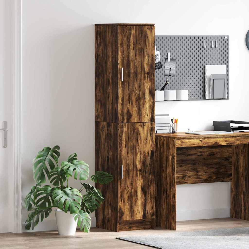 Buffet Cabinet Smoked oak Engineered wood Large Buffet Cabinet