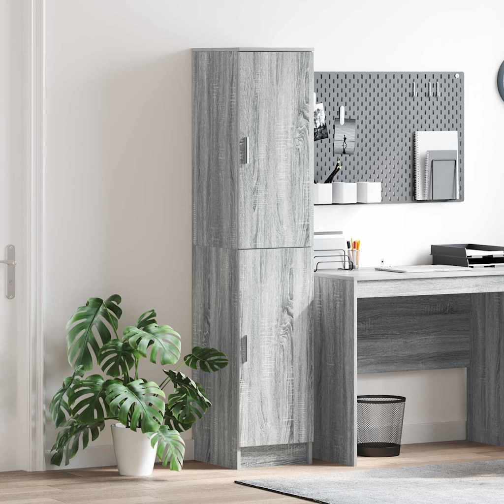 Buffet Cabinet Grey sonoma MDF Medium Buffet Cabinet