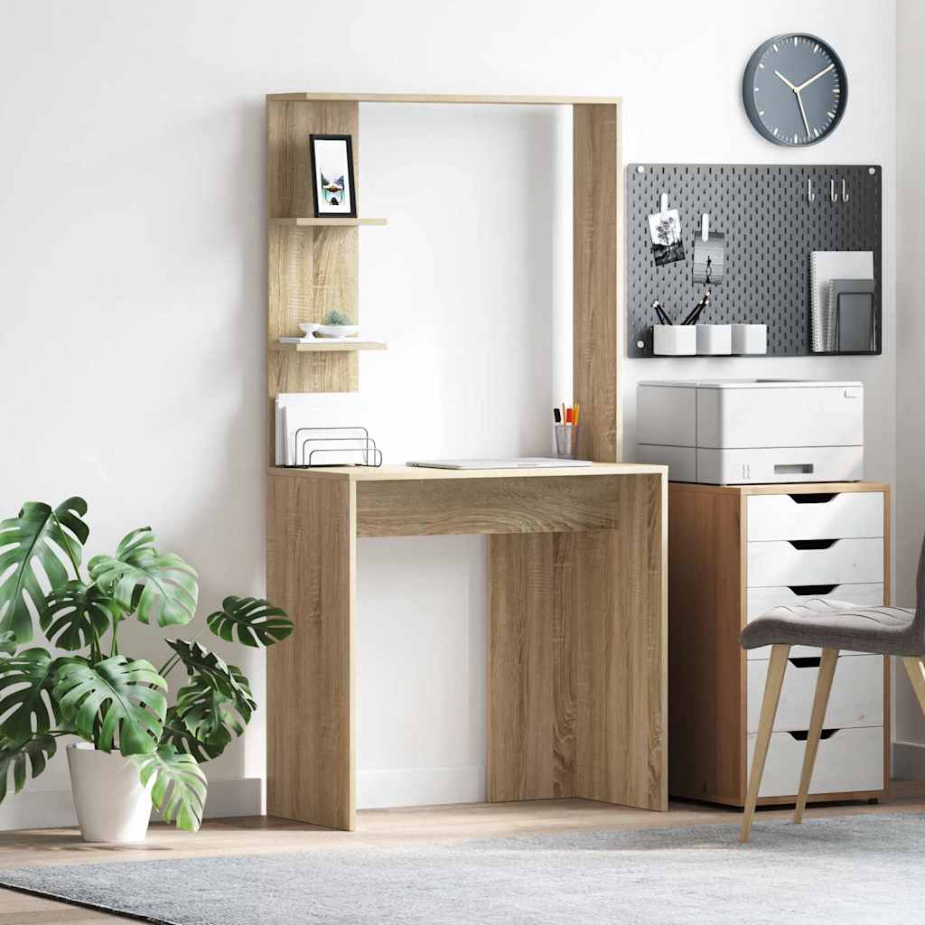 Sonoma Oak Computer Desk Sonoma oak Engineered wood Medium