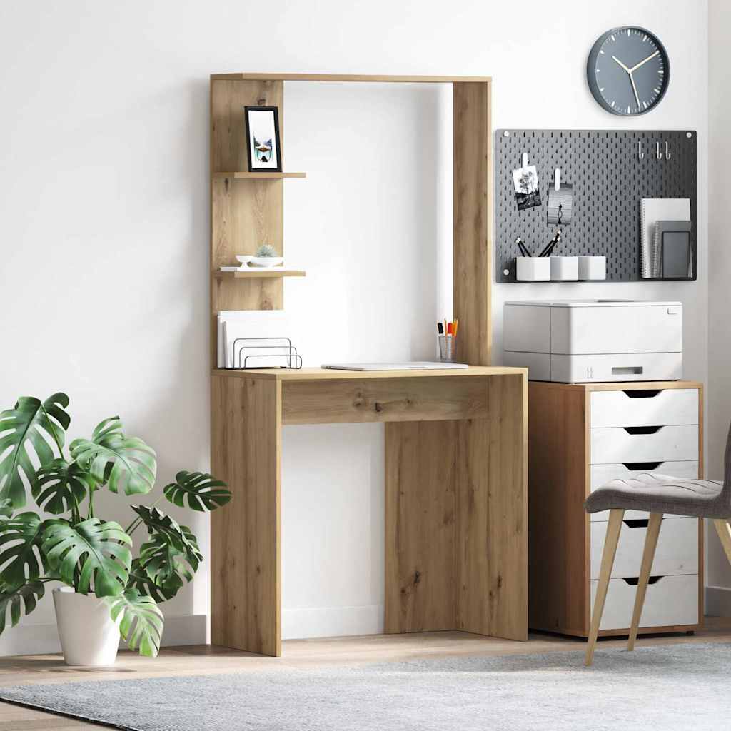 Artisan Oak Writing Desk Artisan Oak Engineered Wood Standard