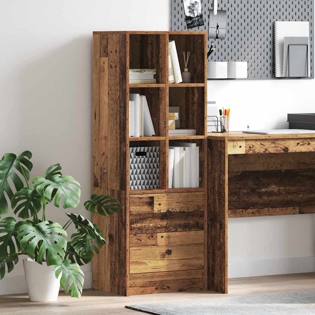 Brown Shelving Unit Old wood Particle board Medium