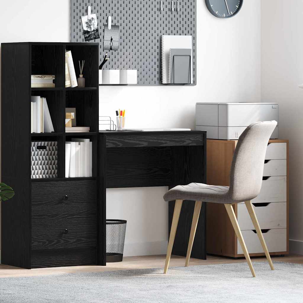 Writing Desk Black Oak Engineered Wood 70 x 40 x 76 cm