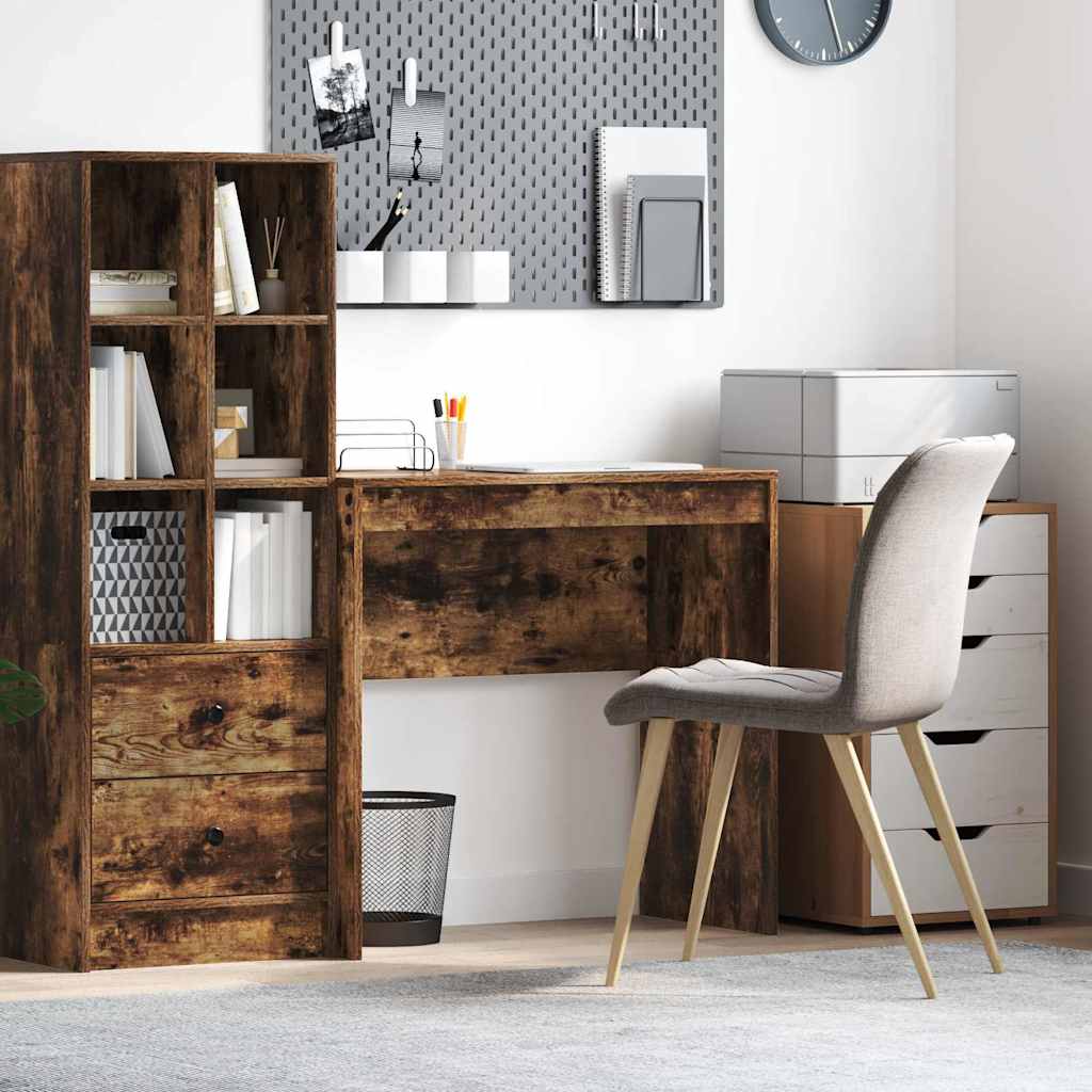 Writing Desk Smoked oak Engineered wood Compact Writing Desk