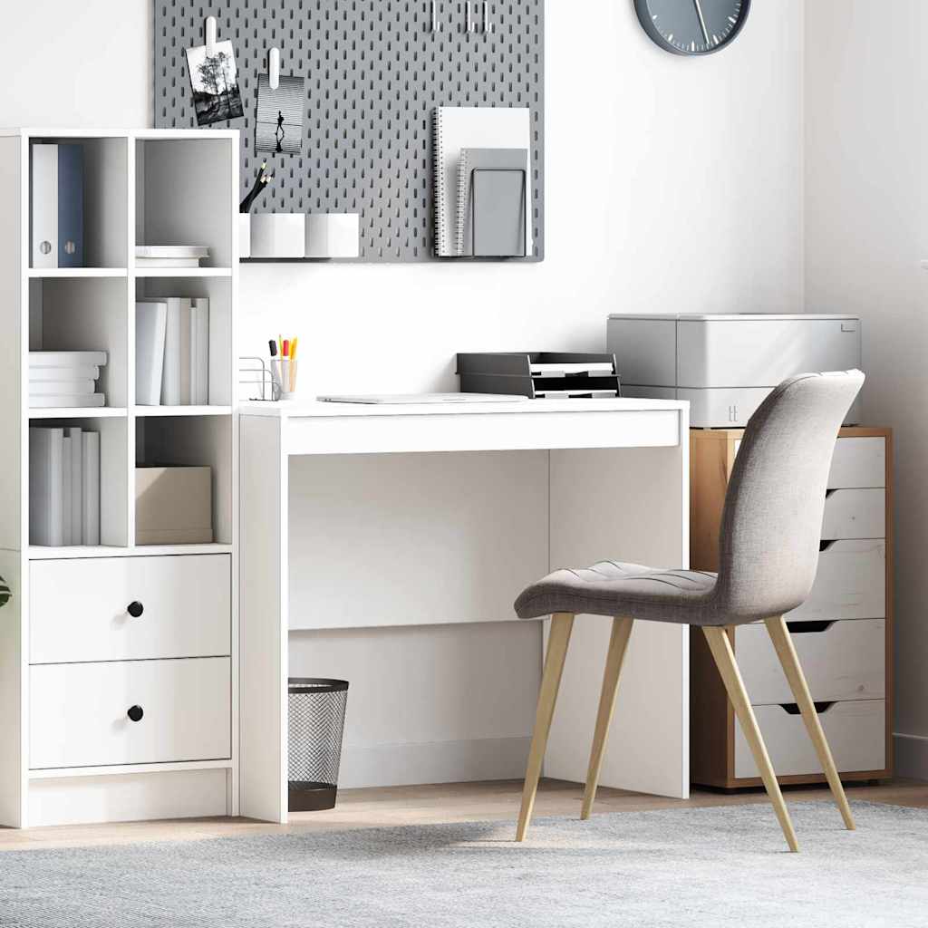 Computer Desk White Engineered wood 90 x 50 x 76 cm Tough