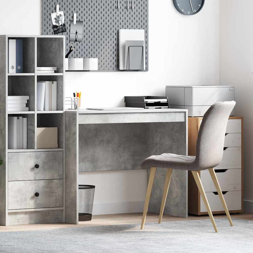 Computer Desk Concrete Grey MDF Board 90 x 50 x 76 cm