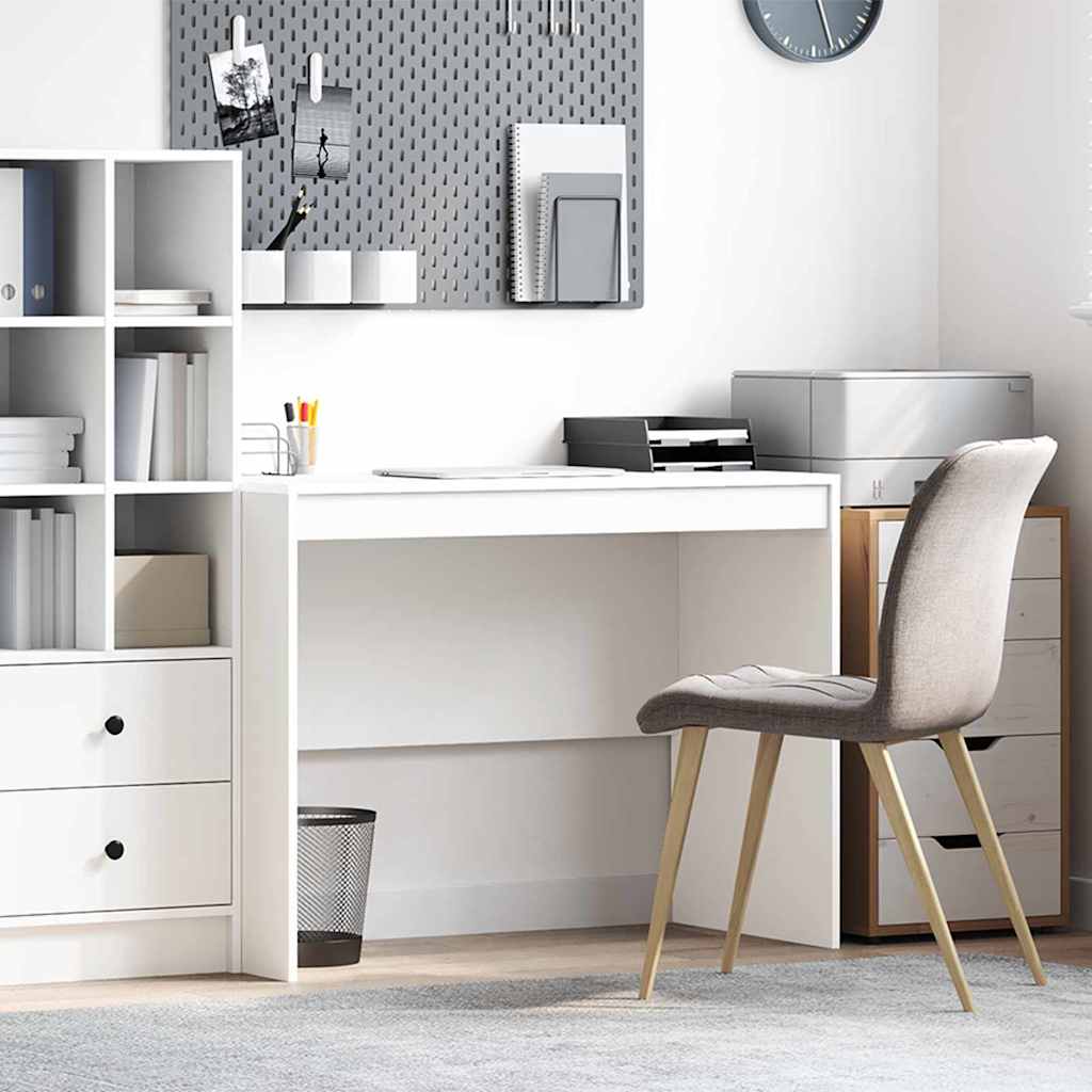Writing Desk White Particle board 100 x 50 x 76 cm Storage