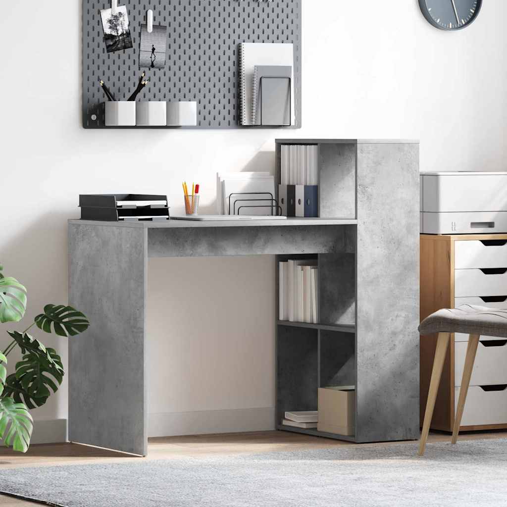 Writing Desk Concrete Grey Engineered wood with a concrete finish