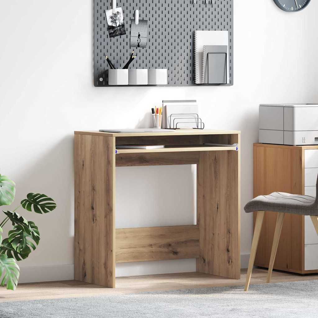 Computer Desk Artisan Oak Engineered Wood Standard Simple