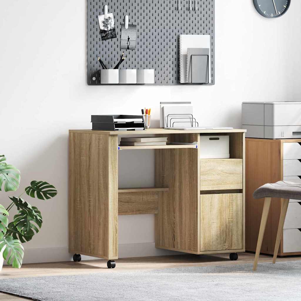 Sonoma Oak Desk Sonoma Oak Engineered Wood Medium Sonoma Oak Desk