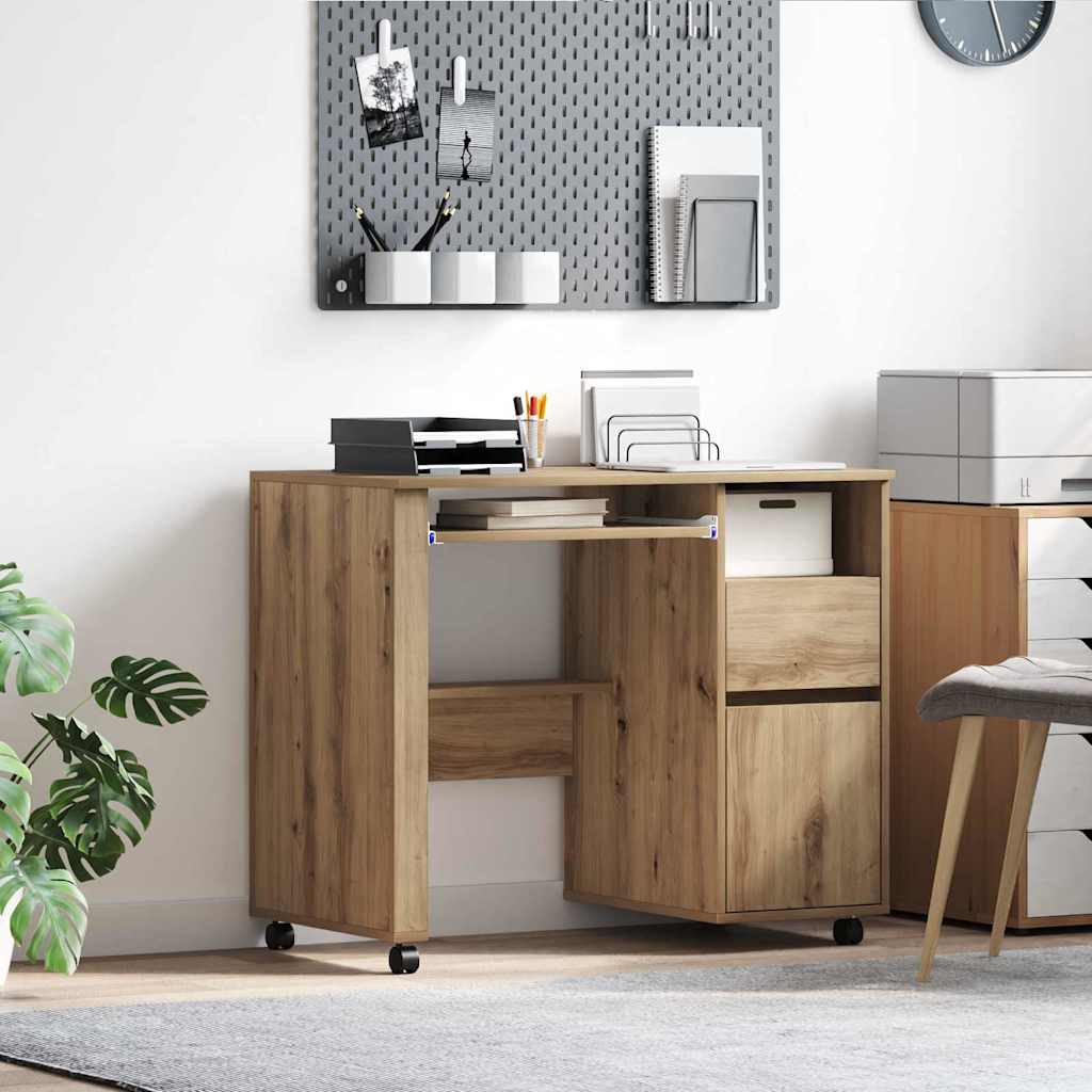 Artisan Oak Computer Desk Artisan oak Engineered wood Medium