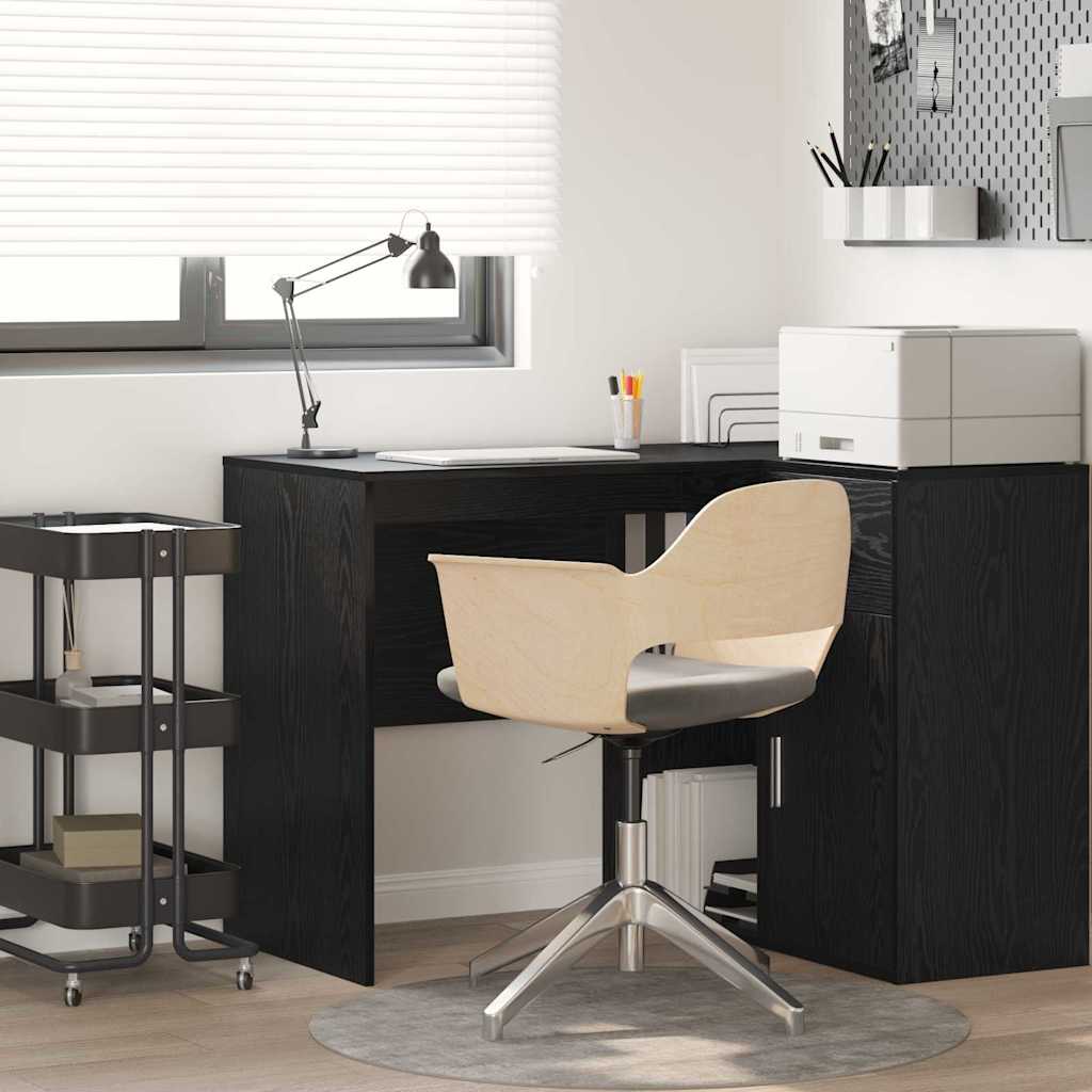 Writing Desk Black oak Engineered wood Compact