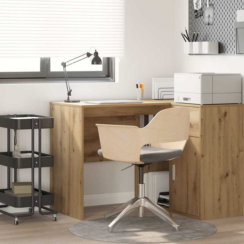 Writing Desk Artisan oak Chipboard Medium Sleek Writing Desk