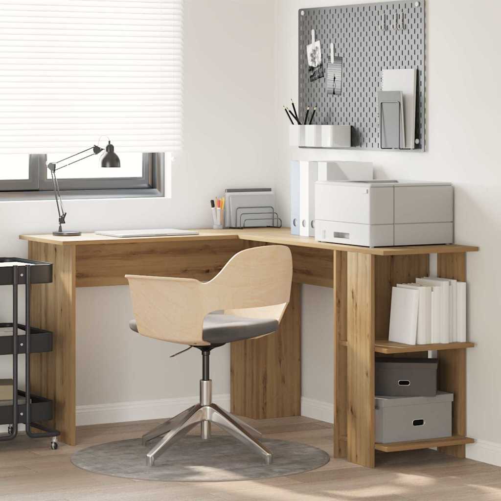 Corner Desk with Storage Artisan Oak 140x113,5x75cm