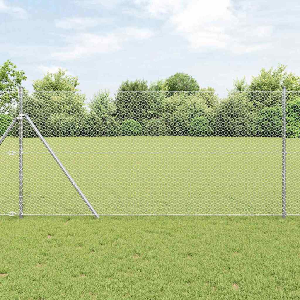 Hexagon Fence 1.2x100 m Galvanized Steel
