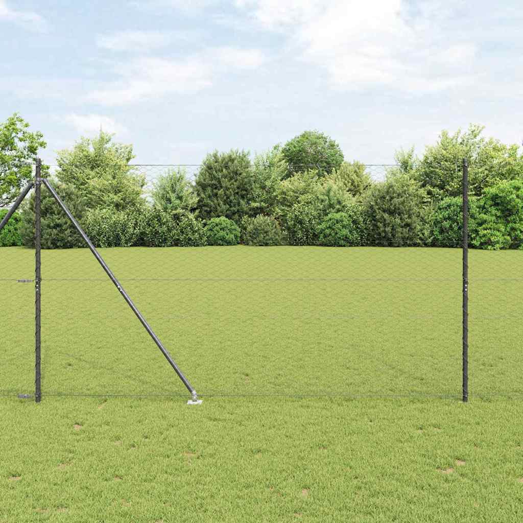 Hexagon Fence Grey 1.6x25 m Steel