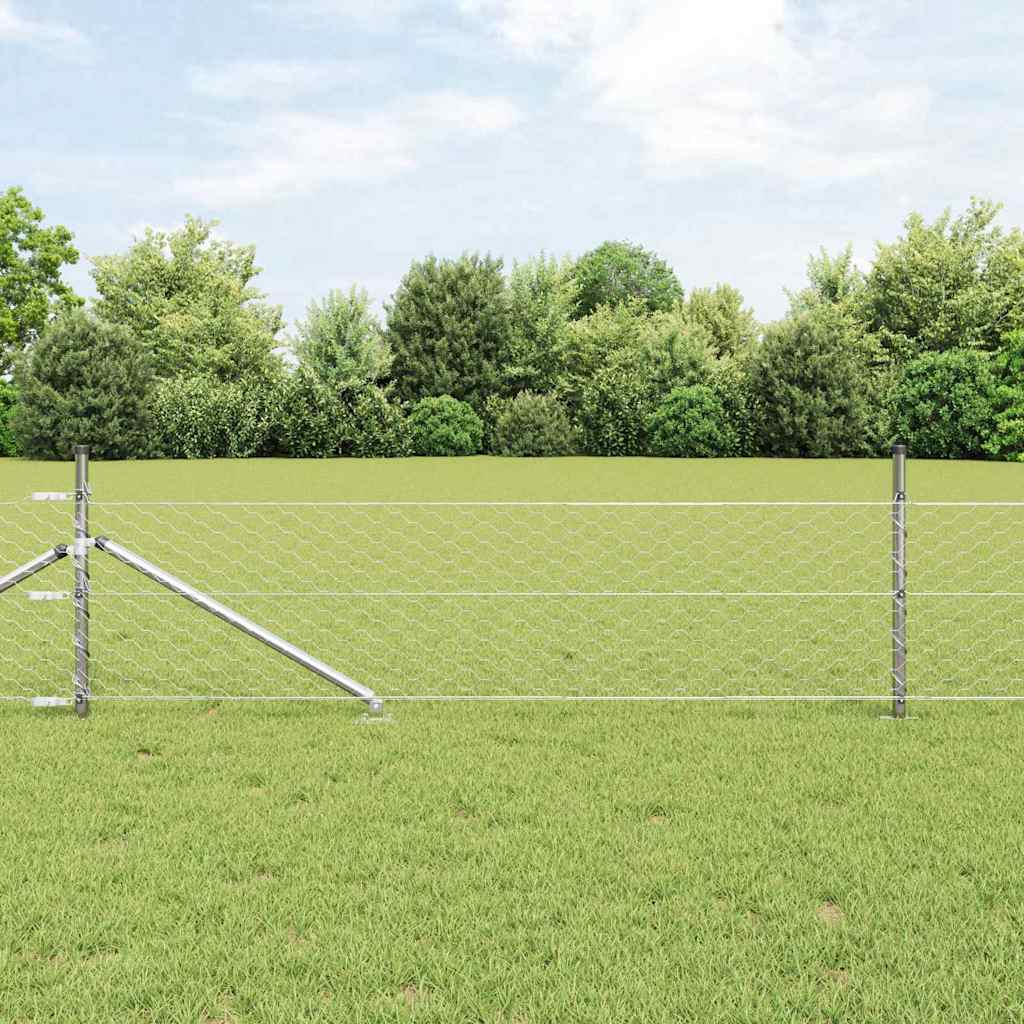 Hexagon Fence 0.8x50 m Galvanised Steel