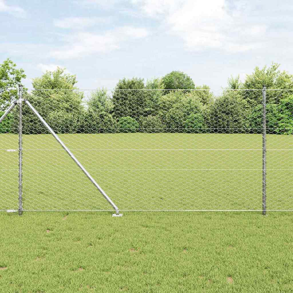 Hexagon Fence 1x50 m Galvanised Steel
