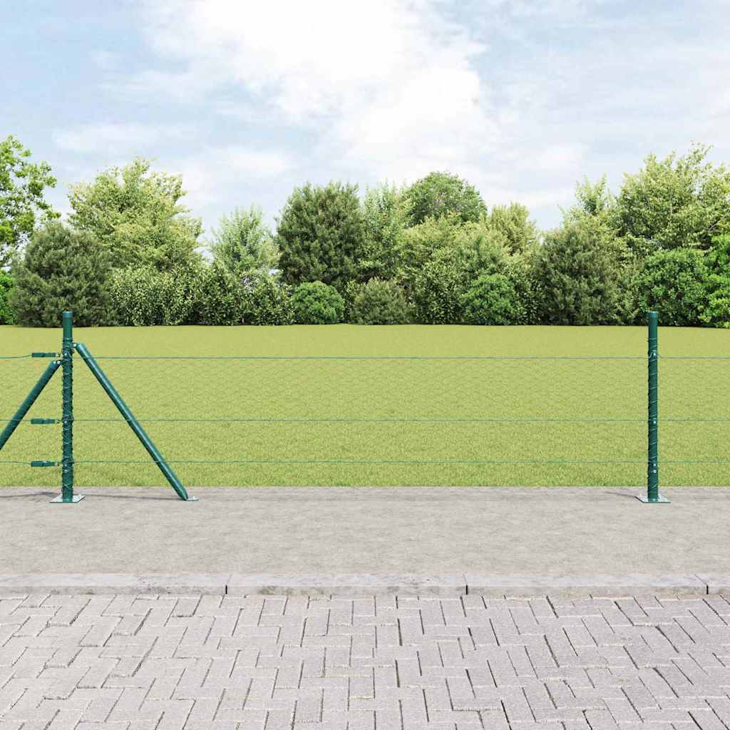 Hexagon Fence Green 0.4x100 m Steel