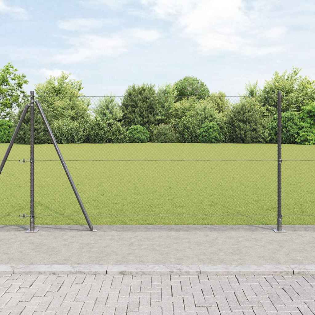 Hexagon Fence Grey 1.2x10 m Steel