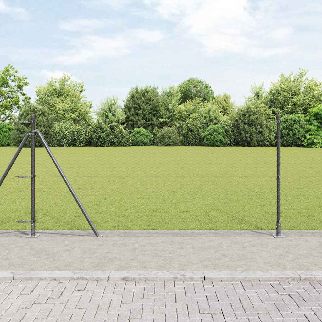 Hexagon Fence Grey 0.8x100 m Steel