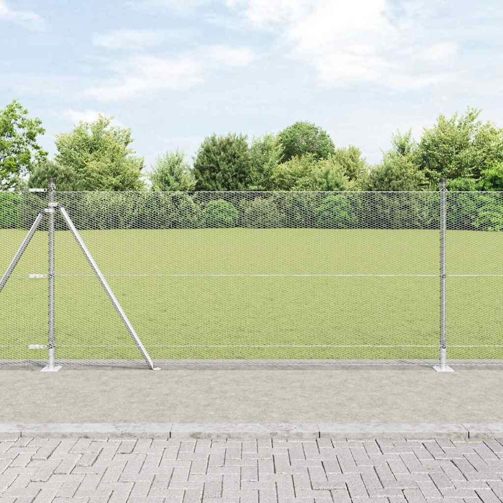 Fencing Set Set of 2 Galvanised steel 25 x 1 m Tough