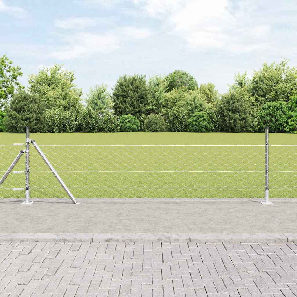 Hexagon Fence 0.4x50 m Galvanised Steel