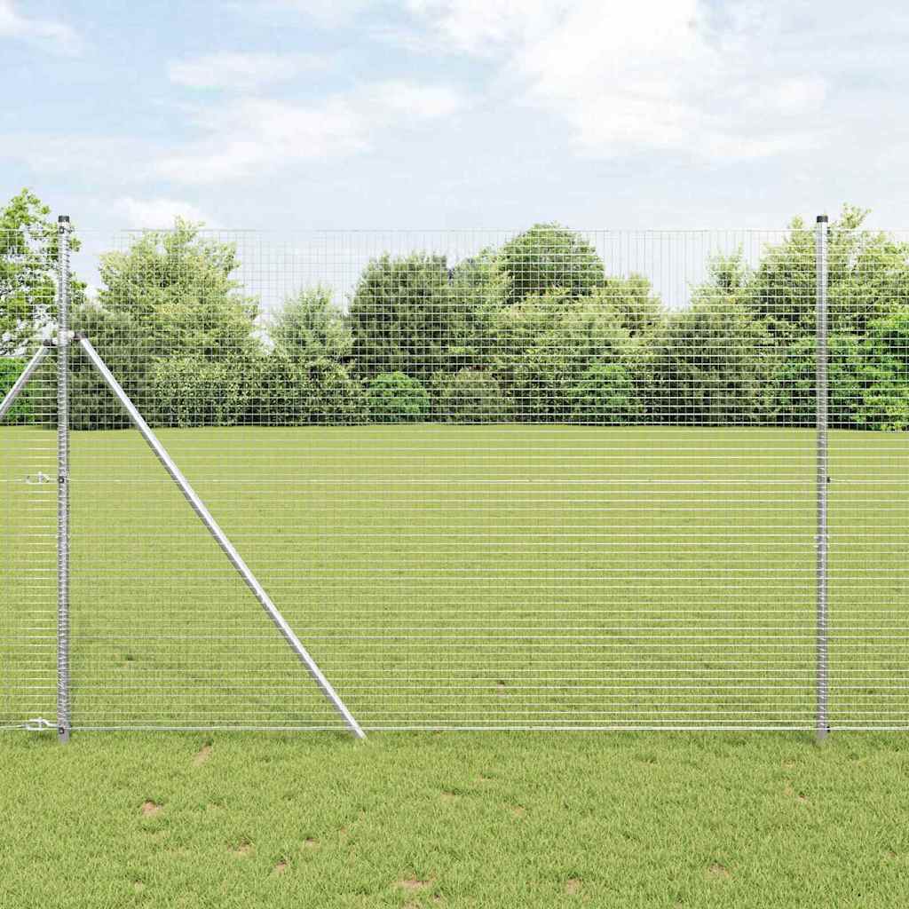 Fence Post Set Set of 2 Galvanised steel Galvanised steel wire mesh