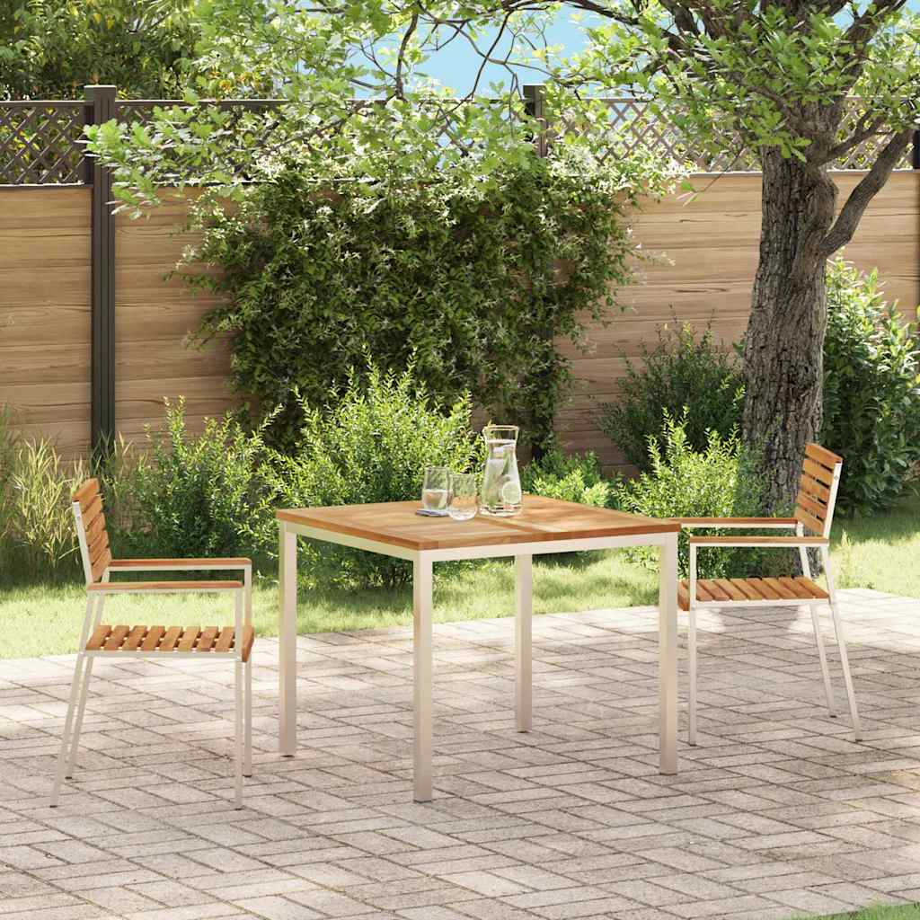 FAIFORD Garden Chair 2 pcs Oil Solid Teak Wood - Natural