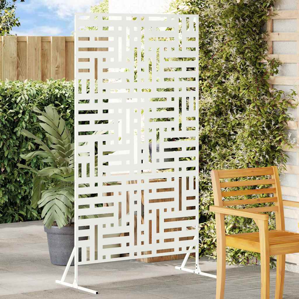 Privacy Screen White 100x50x180 cm Steel