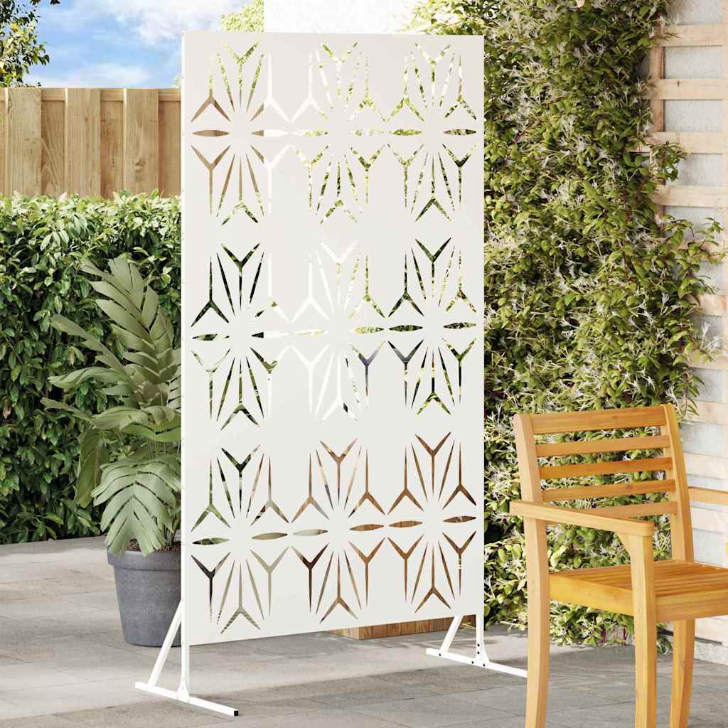 Privacy Screen White 100x50x180 cm Steel